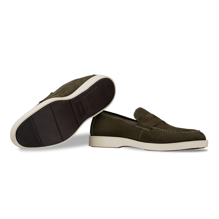 Alan: Mocassin Homme - Gomme Vert