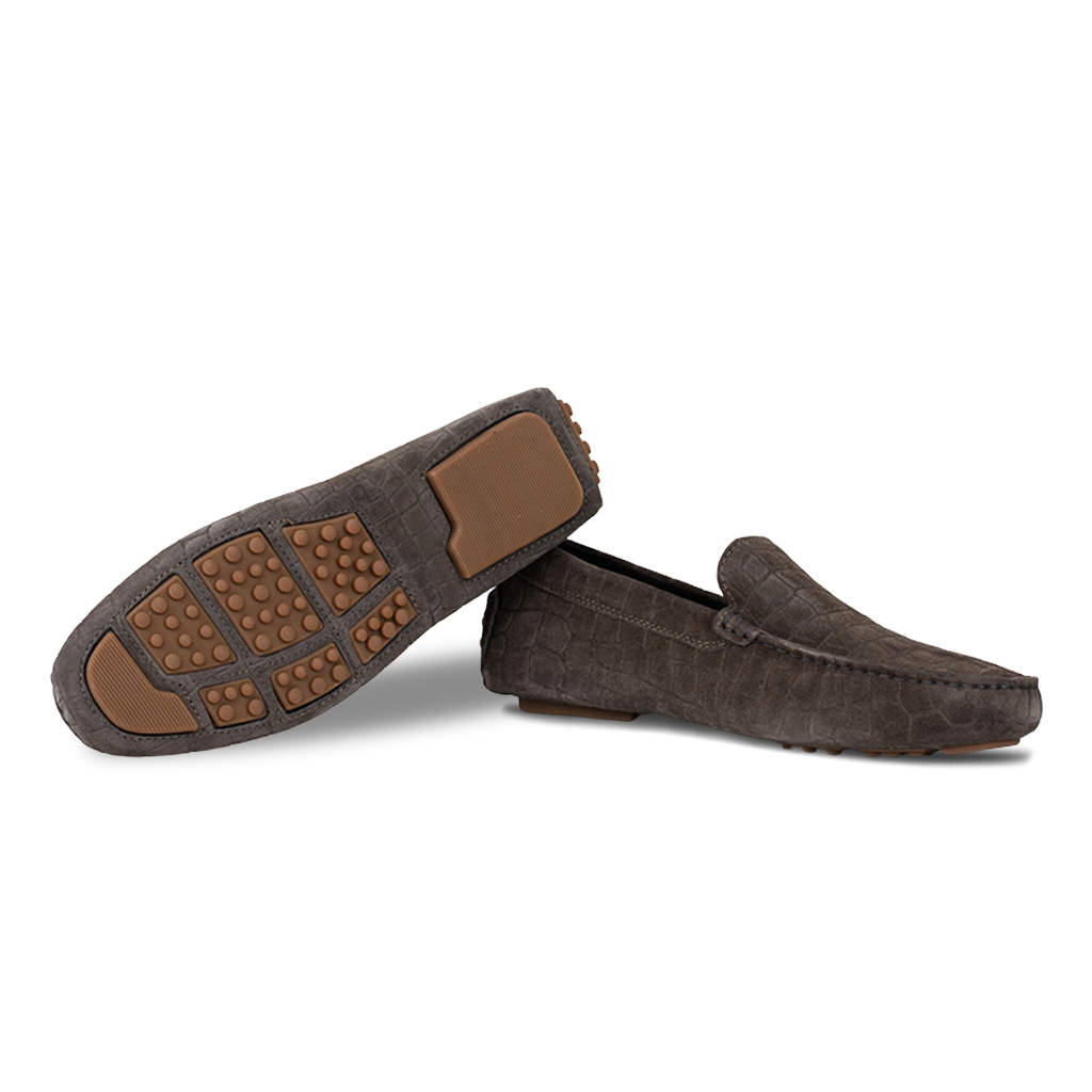 Bruce: Mocassin Homme - Daim Marron