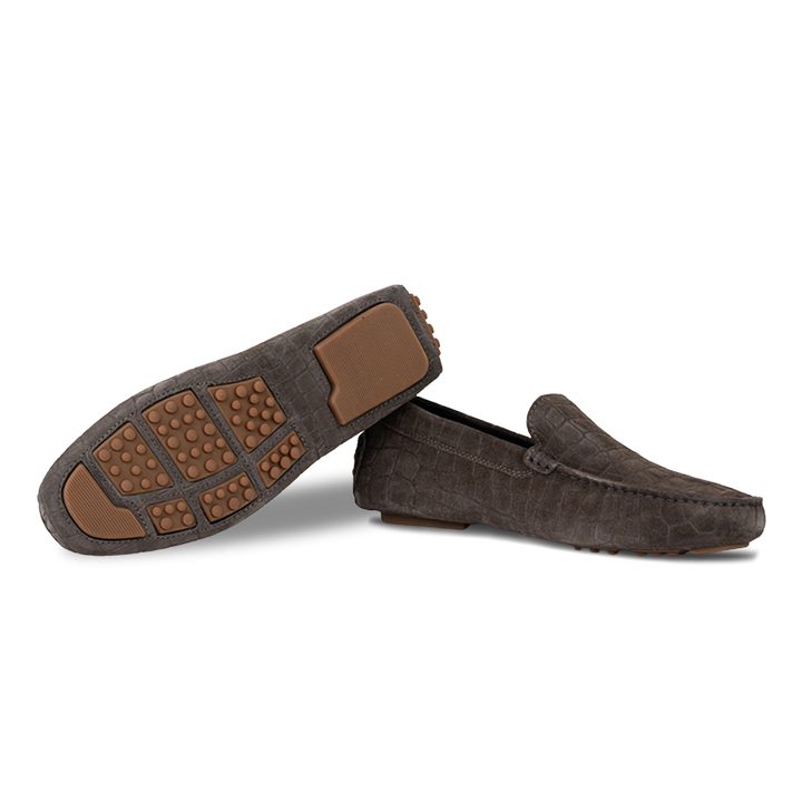 Bruce: Mocassin Homme - Daim Marron