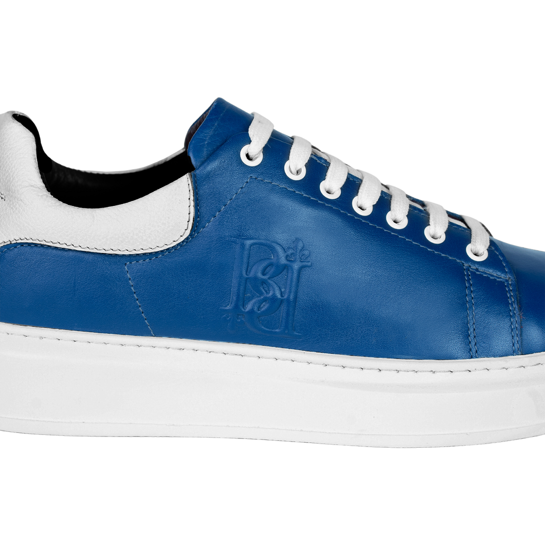 Palmer: Sneakers Homme - Cuir Bleu