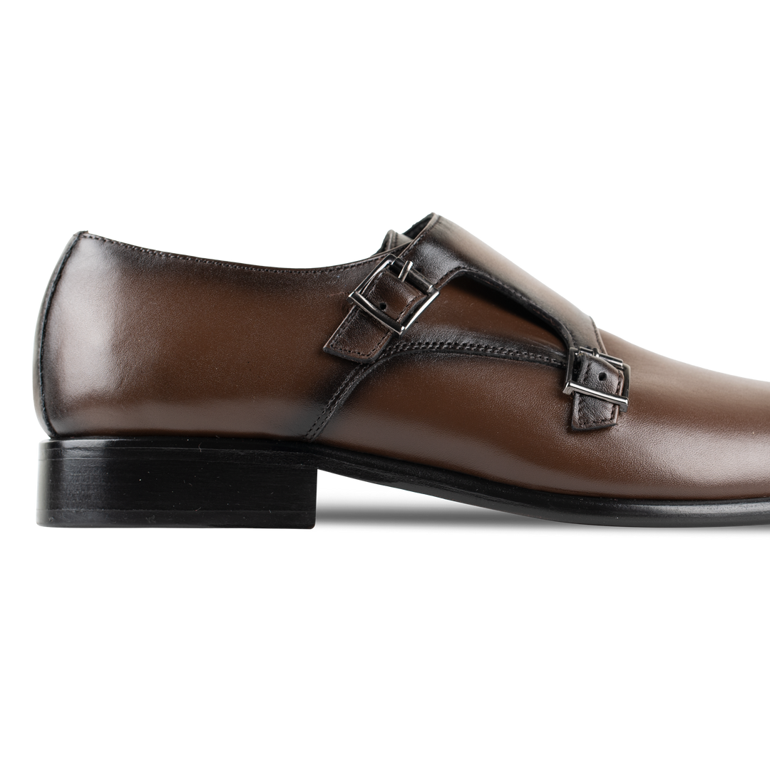 Budd: Chaussures à boucles - Cuir Marron