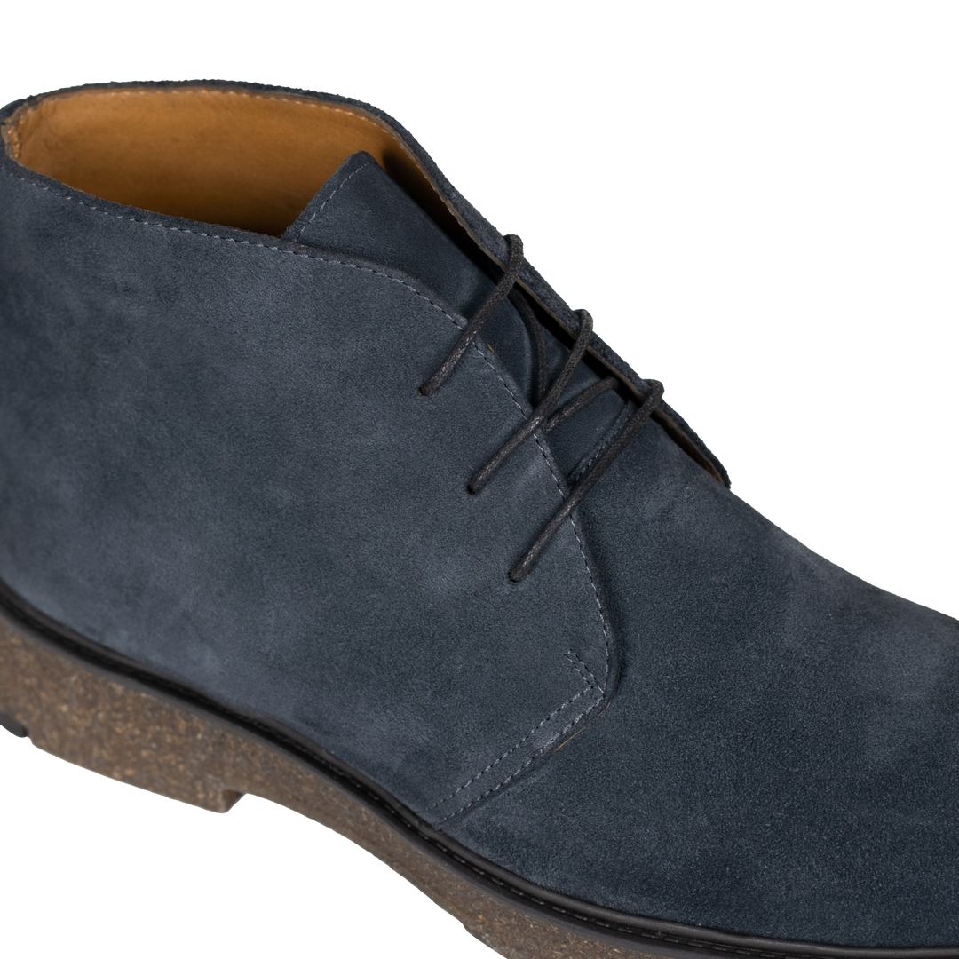 Clarke: Demi Bottes Homme - Daim Bleu