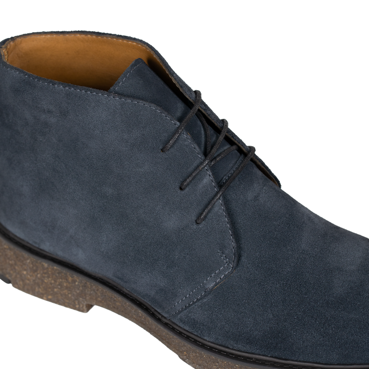 Clarke: Demi Bottes Homme - Daim Bleu