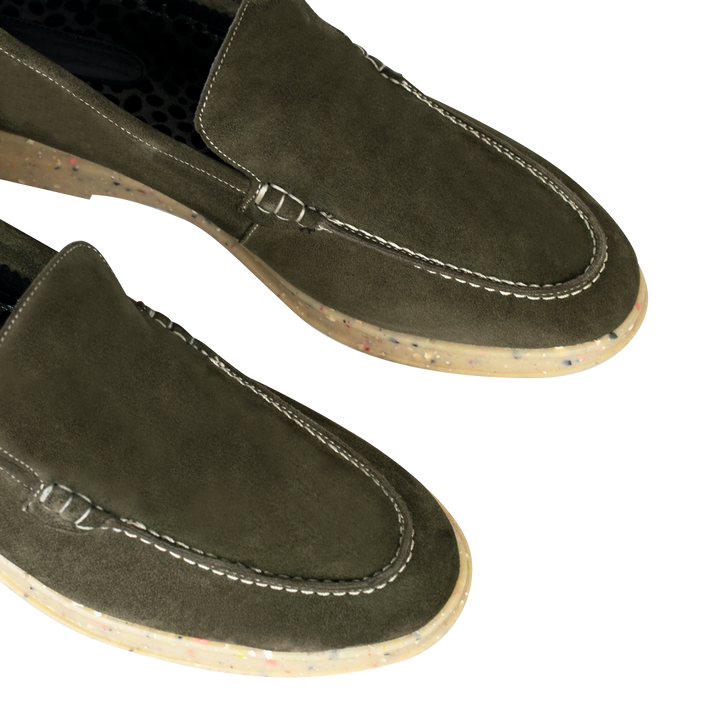 Stewart: Mocassin Homme - Daim vert