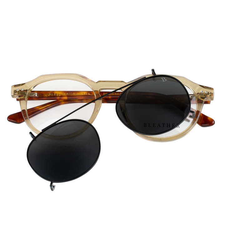 Bastion: Lunettes à clips de luxe Beige