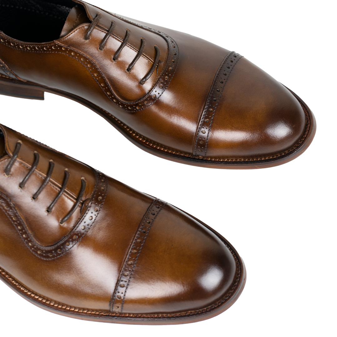 Lewis: Richelieu Homme - Cuir Cognac