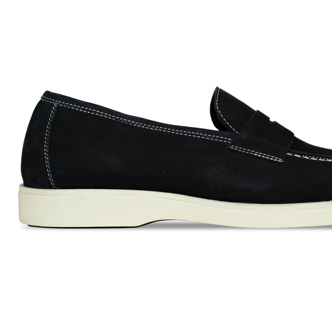 Alan: Mocassin Homme - Gomme Noir