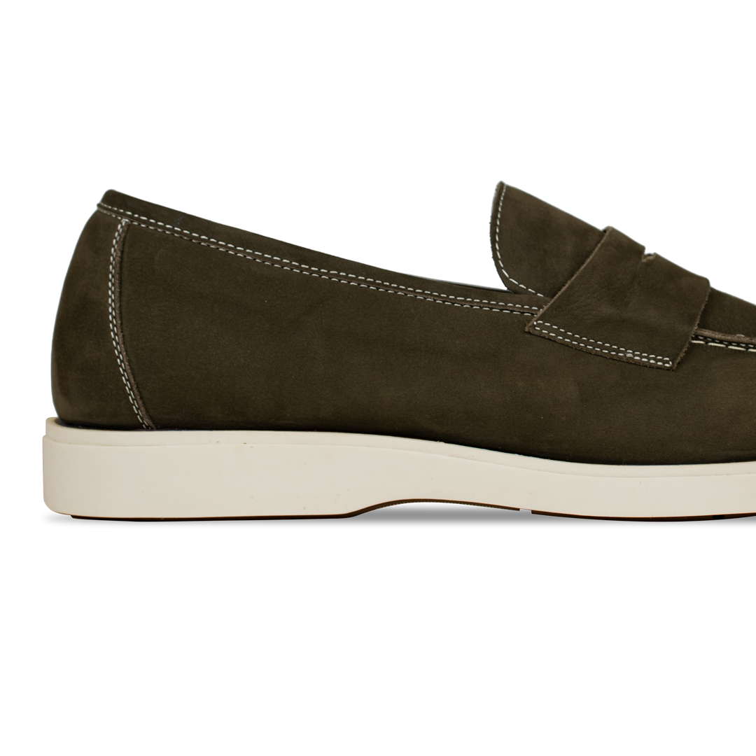 Alan: Mocassin Homme - Gomme Vert