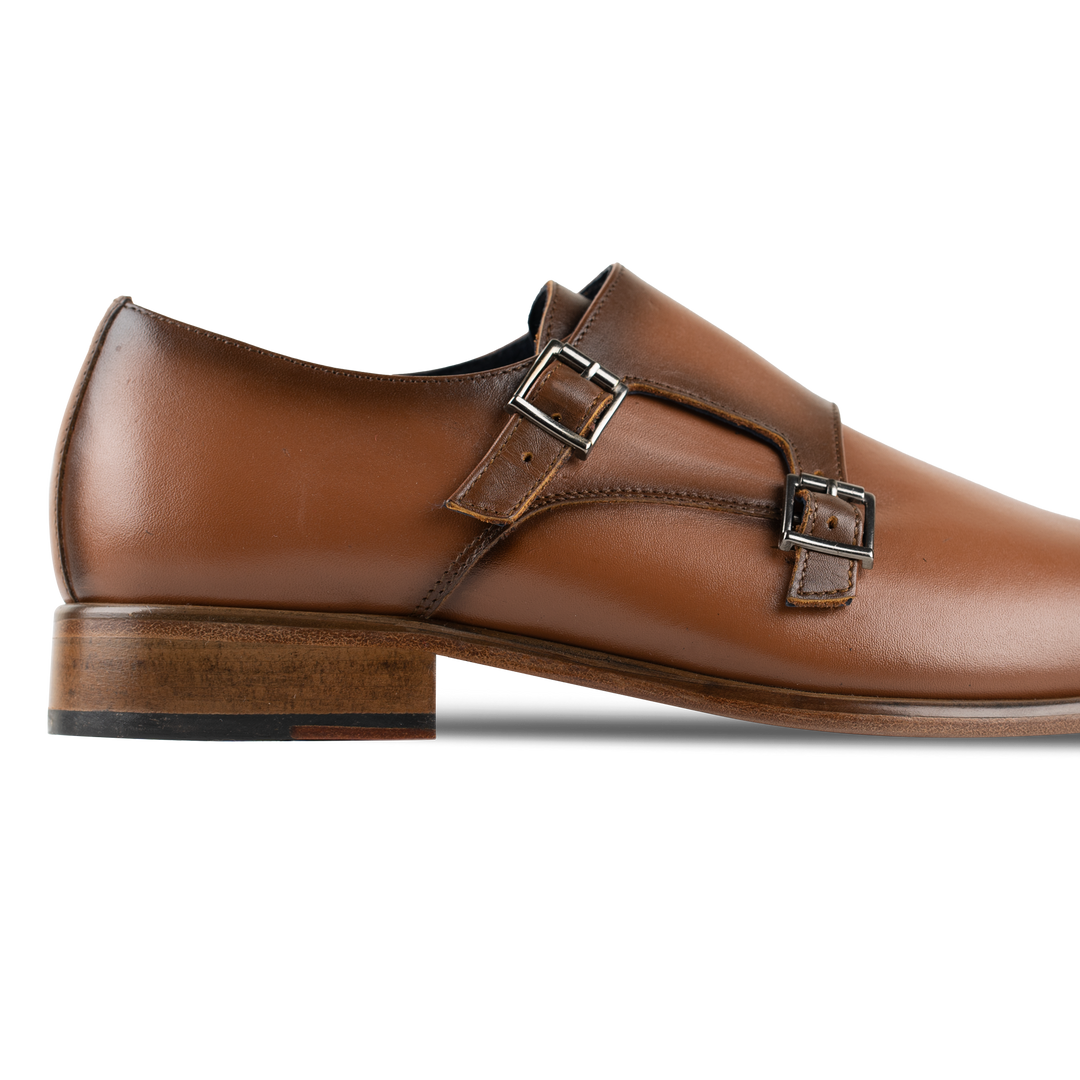 Budd: Chaussures à boucles - Cuir Cognac