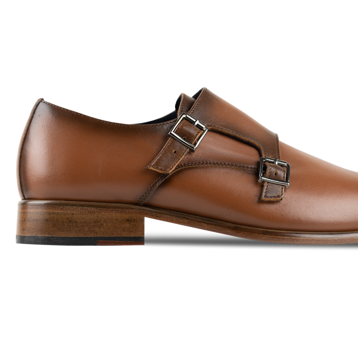 Budd: Chaussures à boucles - Cuir Cognac