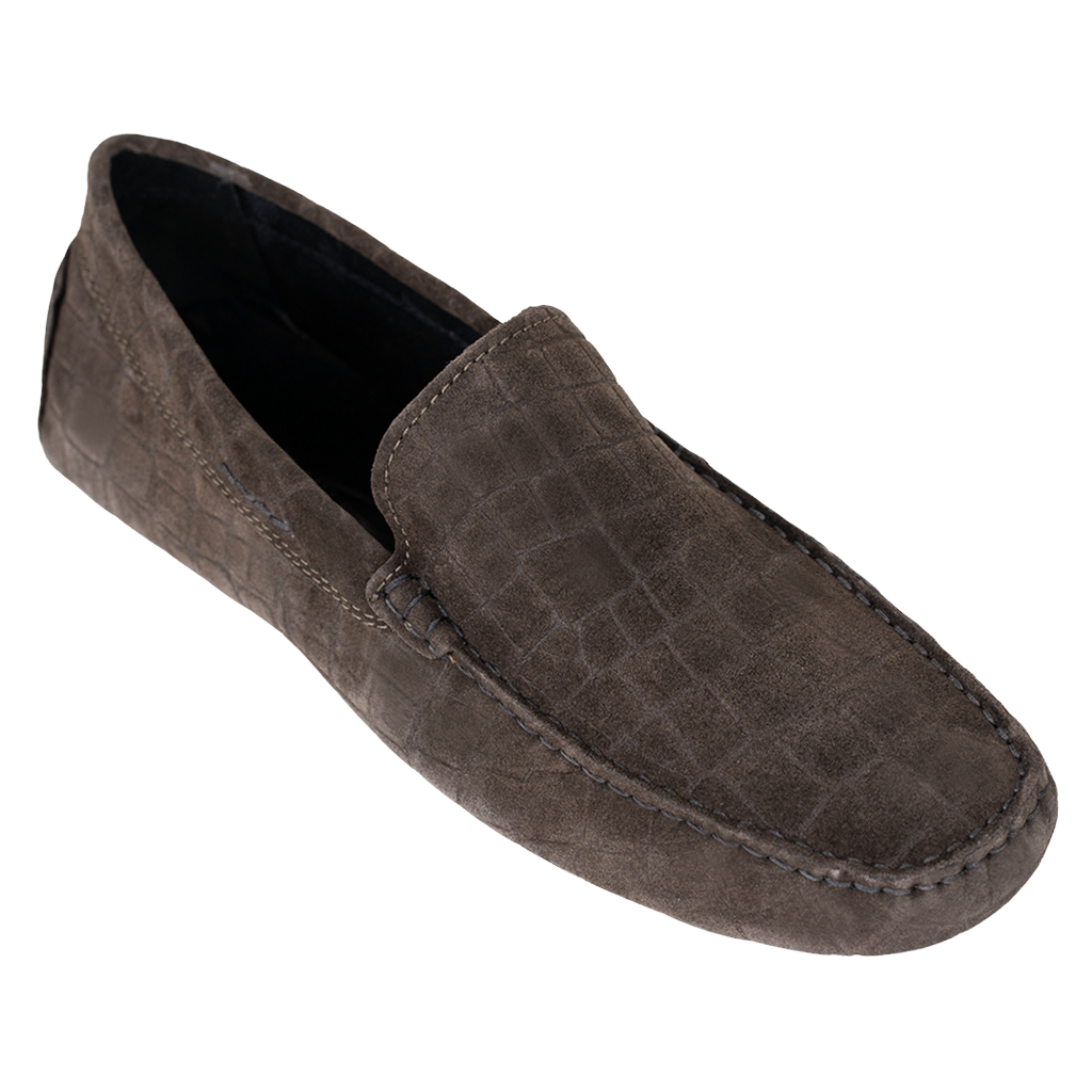 Bruce: Mocassin Homme - Daim Marron