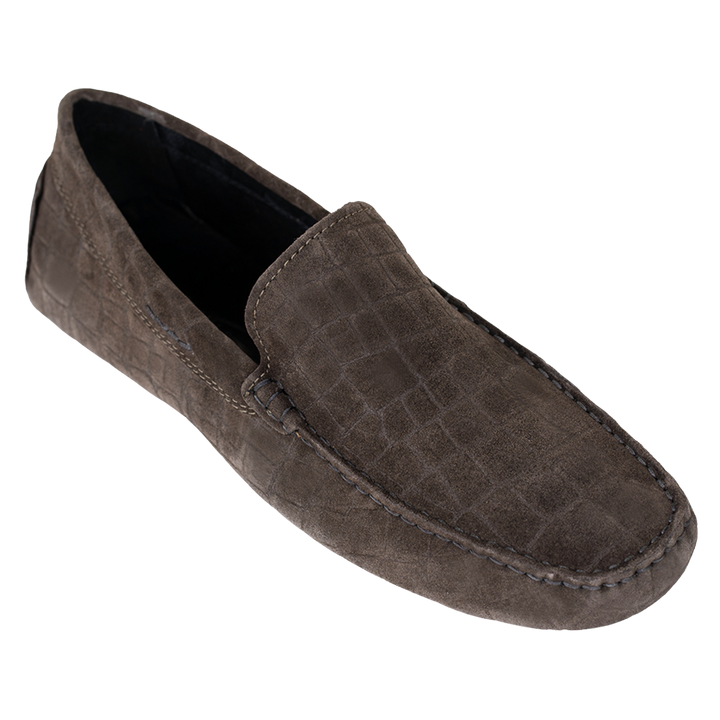 Bruce: Mocassin Homme - Daim Marron