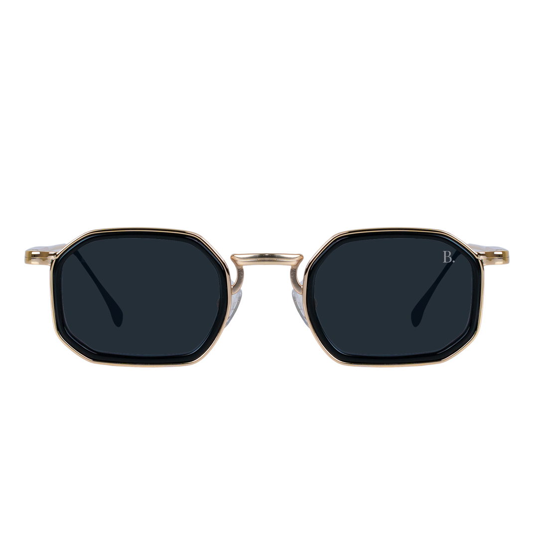 Riveria: Lunettes de soleil de luxe Noir Gold