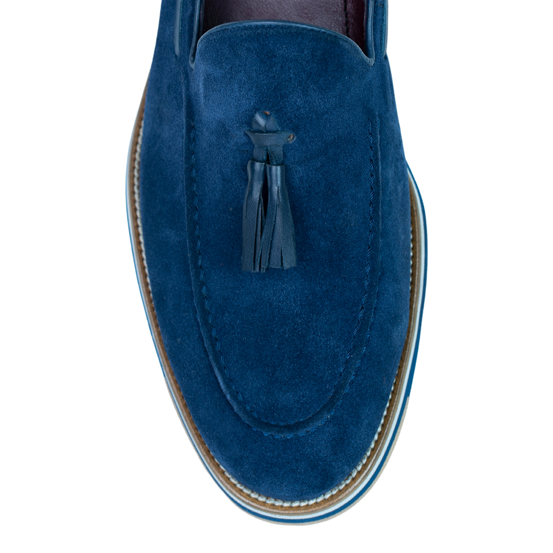 Harris: Mocassin Homme - Daim Bleu