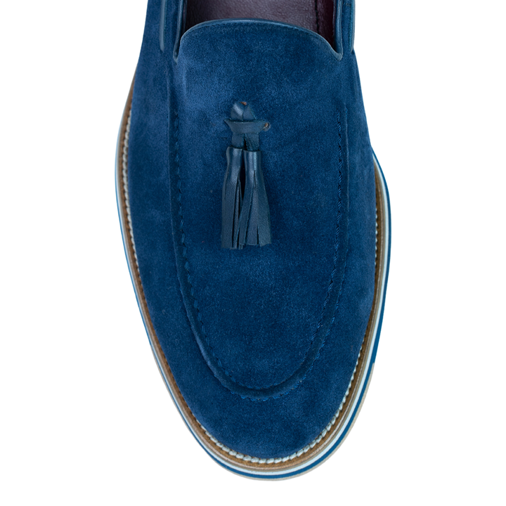 Harris: Mocassin Homme - Daim Bleu