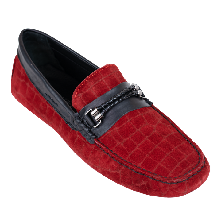 Oscar: Mocassin Homme - Daim Rouge