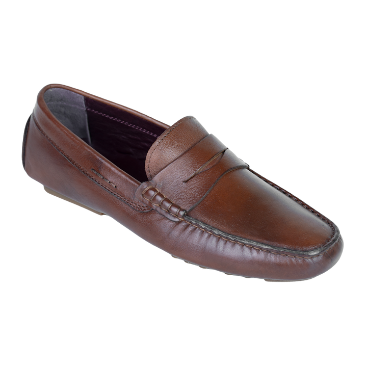 Gary: Mocassin Homme - Cuir Marron