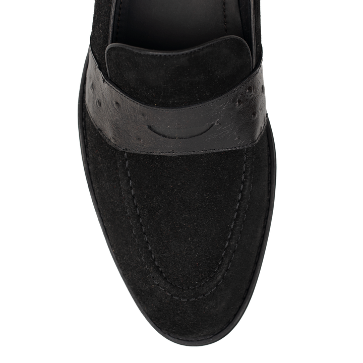 Anderton: Mocassin Homme - Cuir Noir