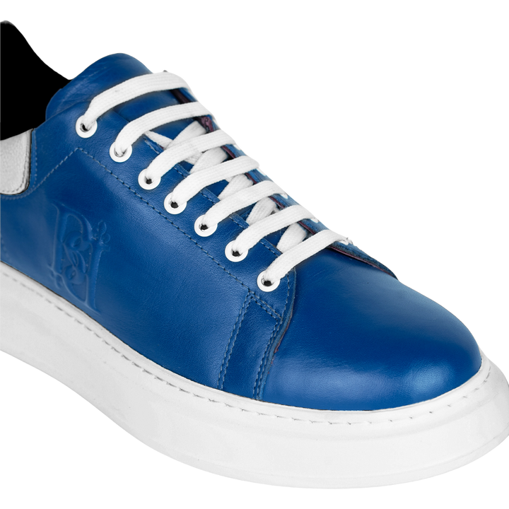 Palmer: Sneakers Homme - Cuir Bleu