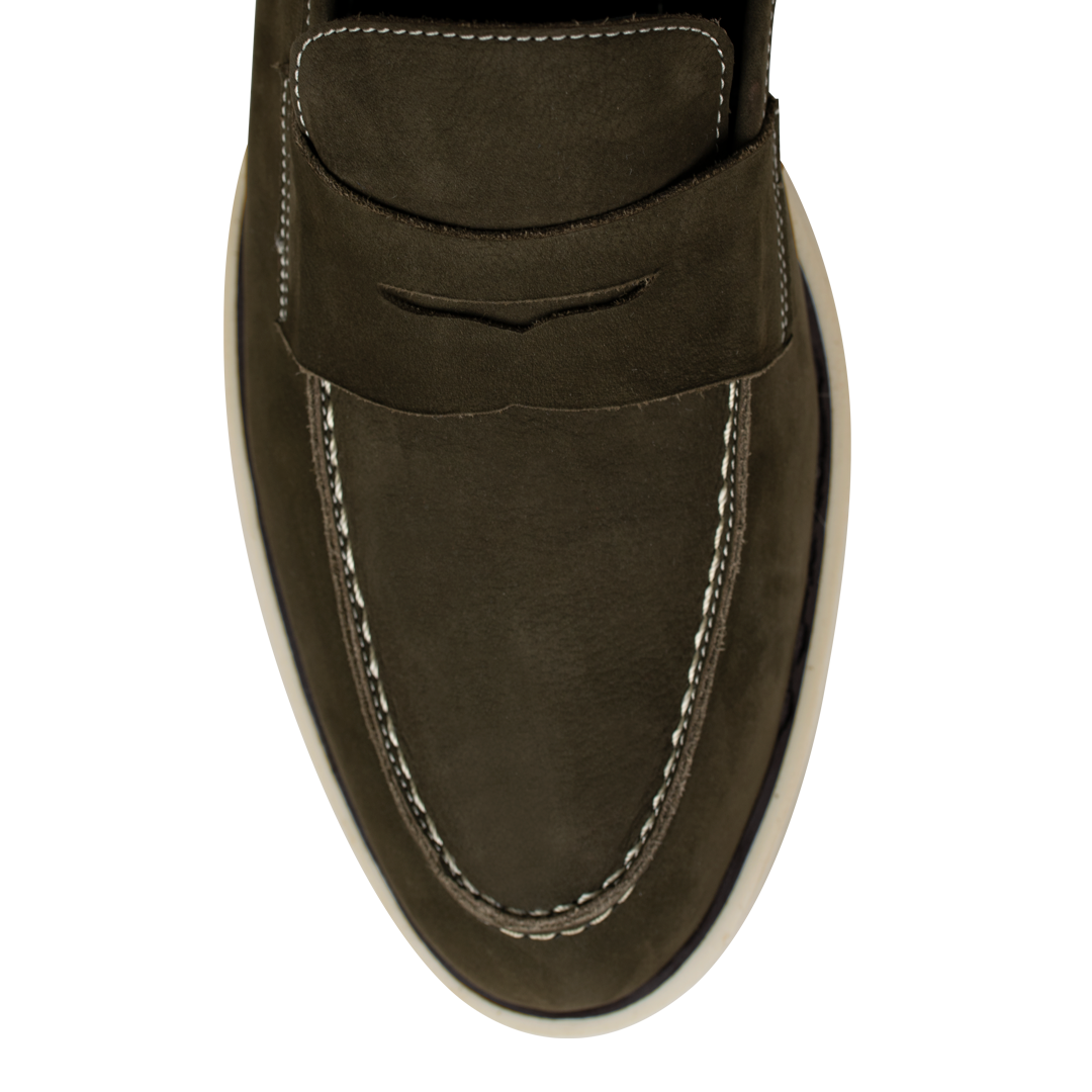 Alan: Mocassin Homme - Gomme Vert