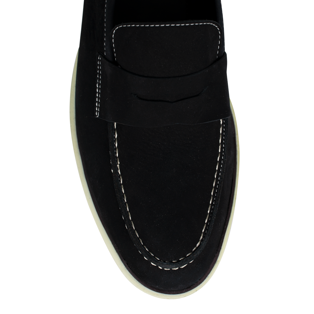 Alan: Mocassin Homme - Gomme Noir