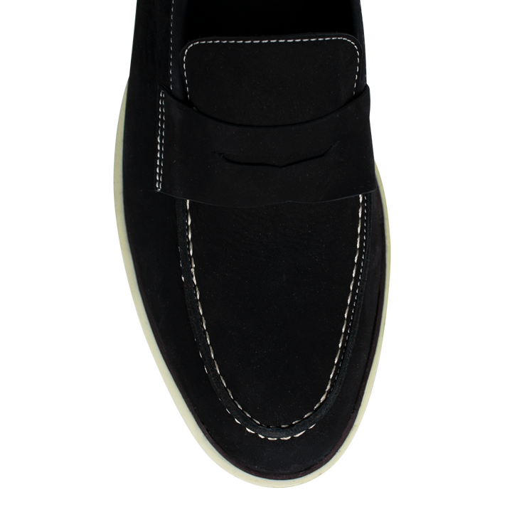 Alan: Mocassin Homme - Gomme Noir