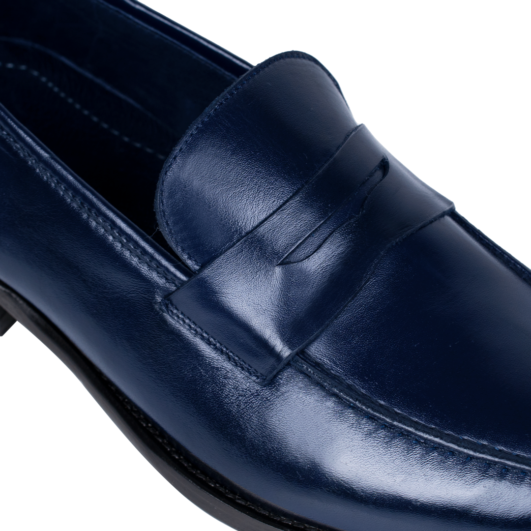 Carling: Mocassin Homme - Cuir Bleu nuit