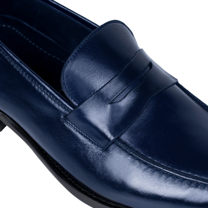 Carling: Mocassin Homme - Cuir Bleu nuit