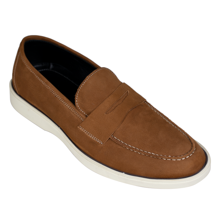 Alan: Mocassin Homme - Gomme Marron