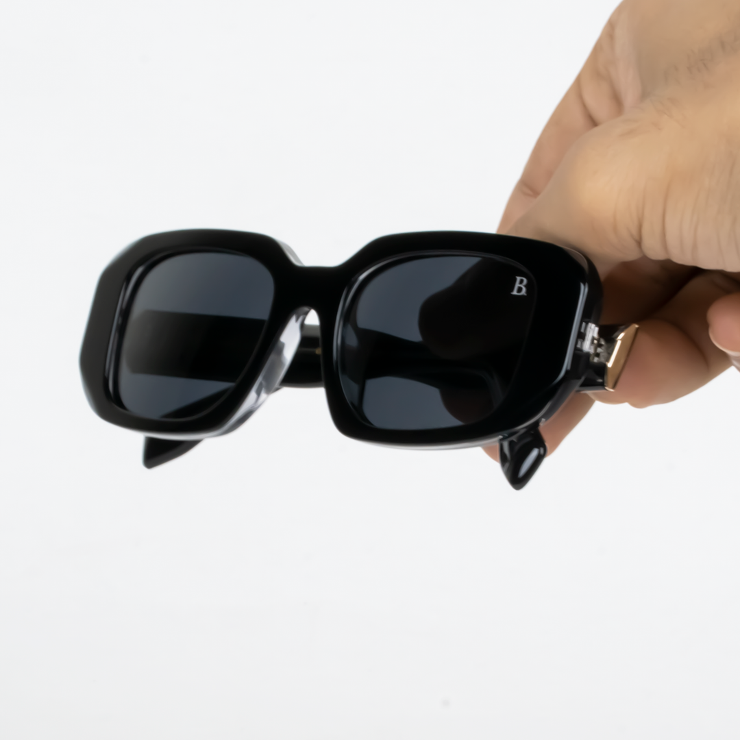 Iconic: Lunettes de soleil de luxe Noir-Trans