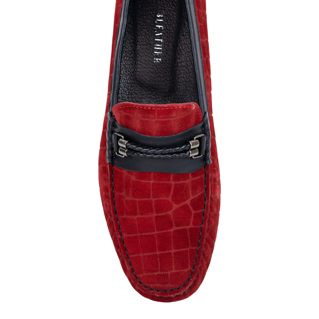 Oscar: Mocassin Homme - Daim Rouge