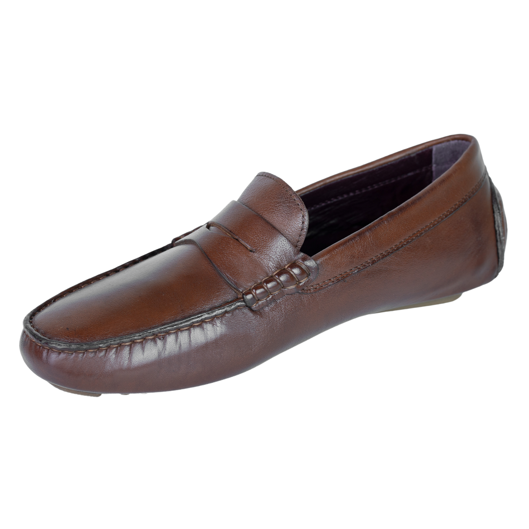 Gary: Mocassin Homme - Cuir Marron