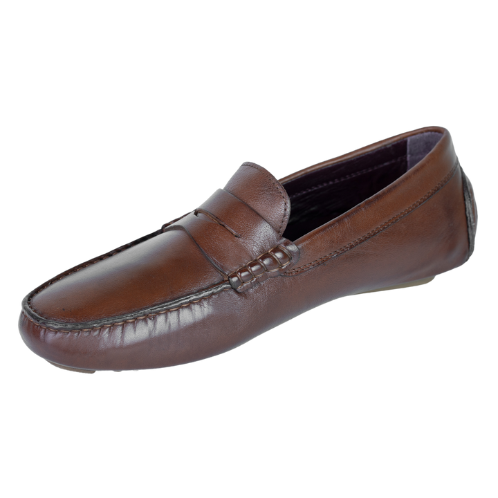 Gary: Mocassin Homme - Cuir Marron