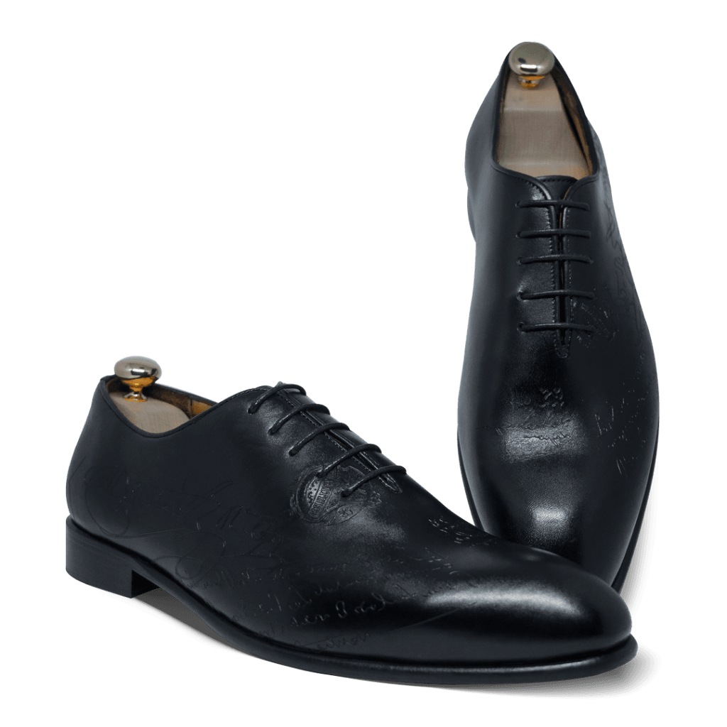 Landon: Richelieu Homme - Cuir Noir gravé