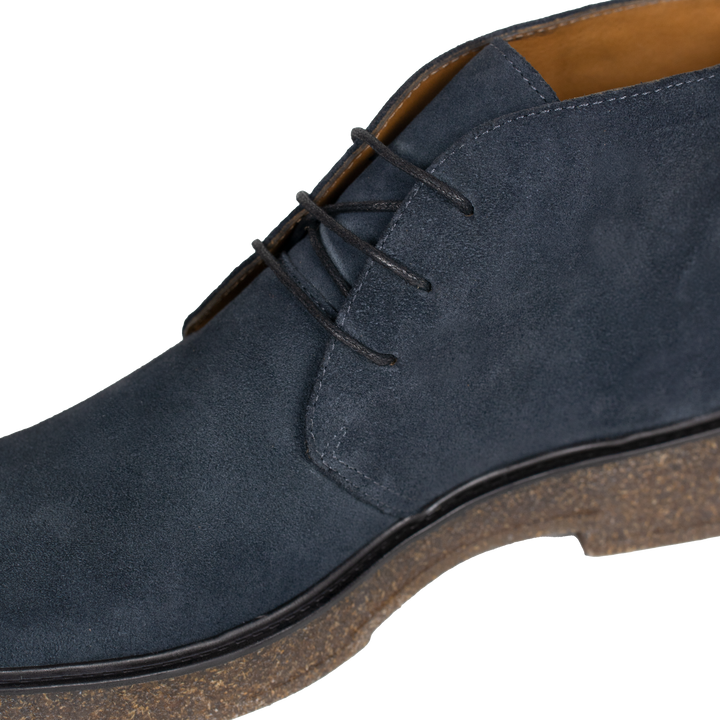 Clarke: Demi Bottes Homme - Daim Bleu