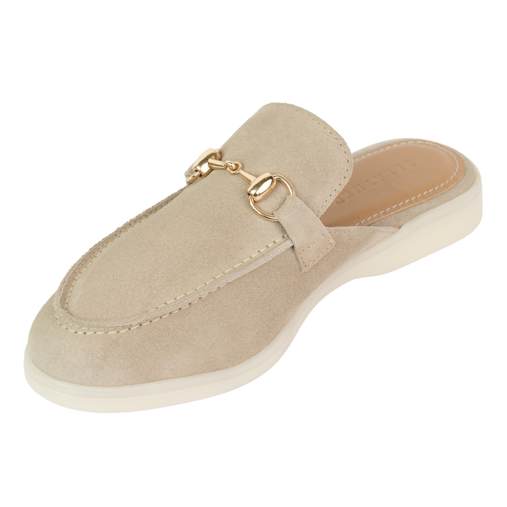 Emma: Mules Femme - Daim sand