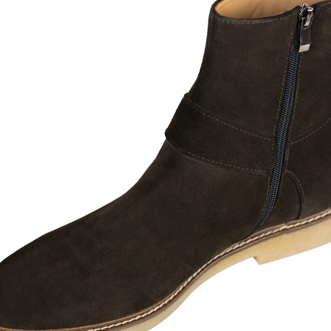 Marlon: Bottes Homme -  Daim Marron