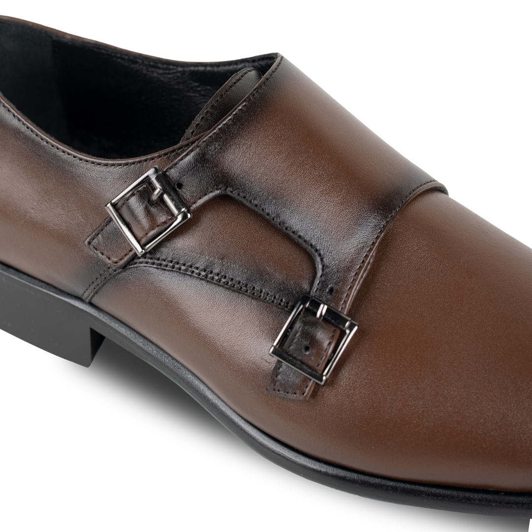 Budd: Chaussures à boucles - Cuir Marron