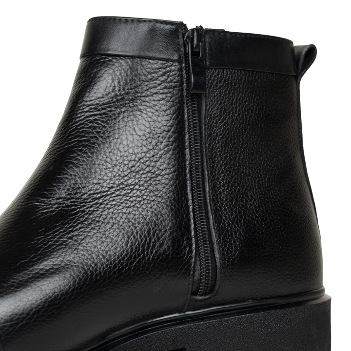 Castel: Demi Bottes Homme - Cuir Noir