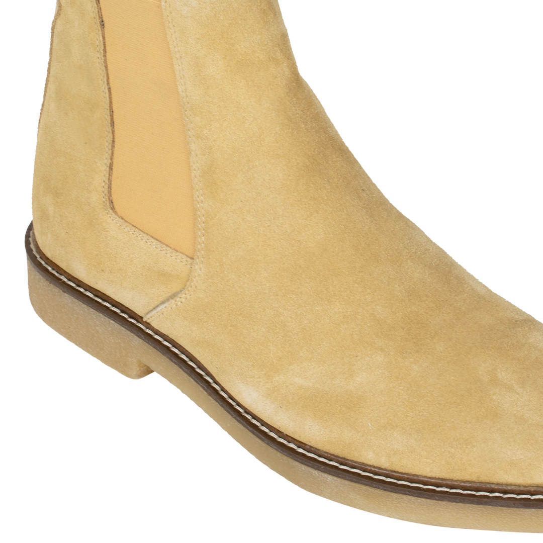 Foxton: Chelsea Boots Homme - Daim Écru