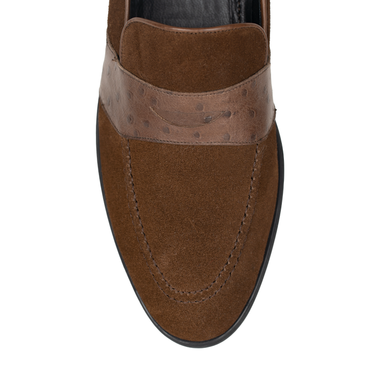 Anderton: Mocassin Homme - Cuir Marron