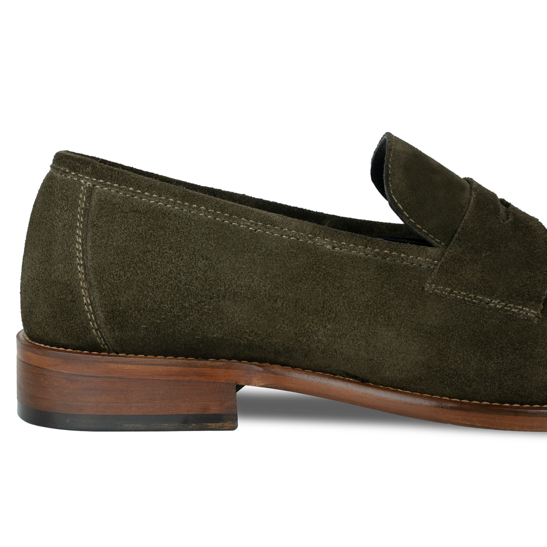 Nowell: Mocassin Homme - Daim Vert