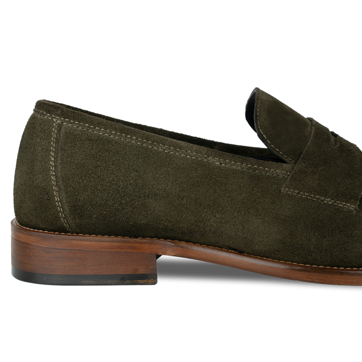 Nowell: Mocassin Homme - Daim Vert