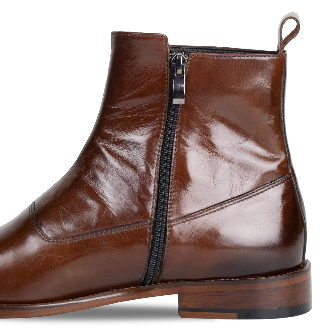 Arthur: Boots à boucles - Cuir Marron