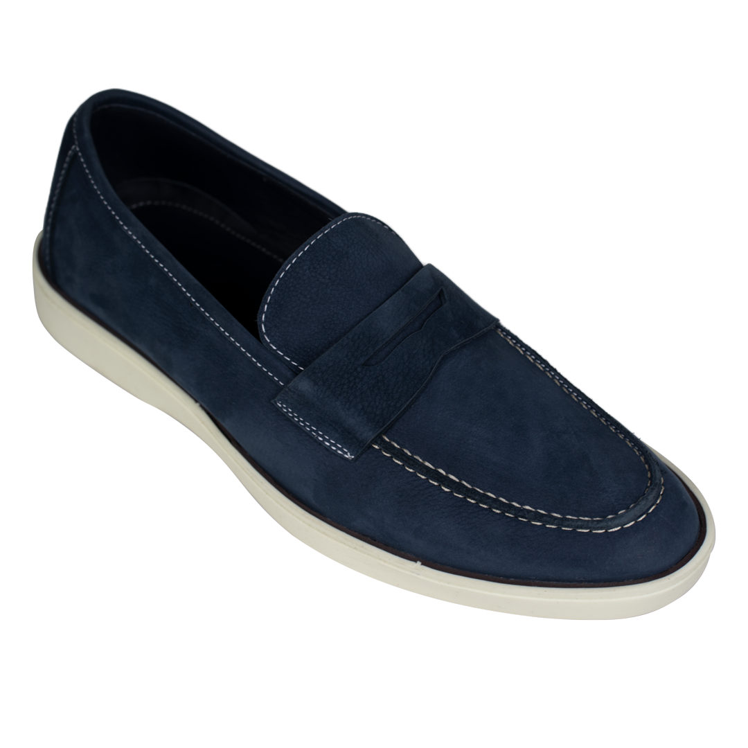 Alan: Mocassin Homme - Gomme Bleu