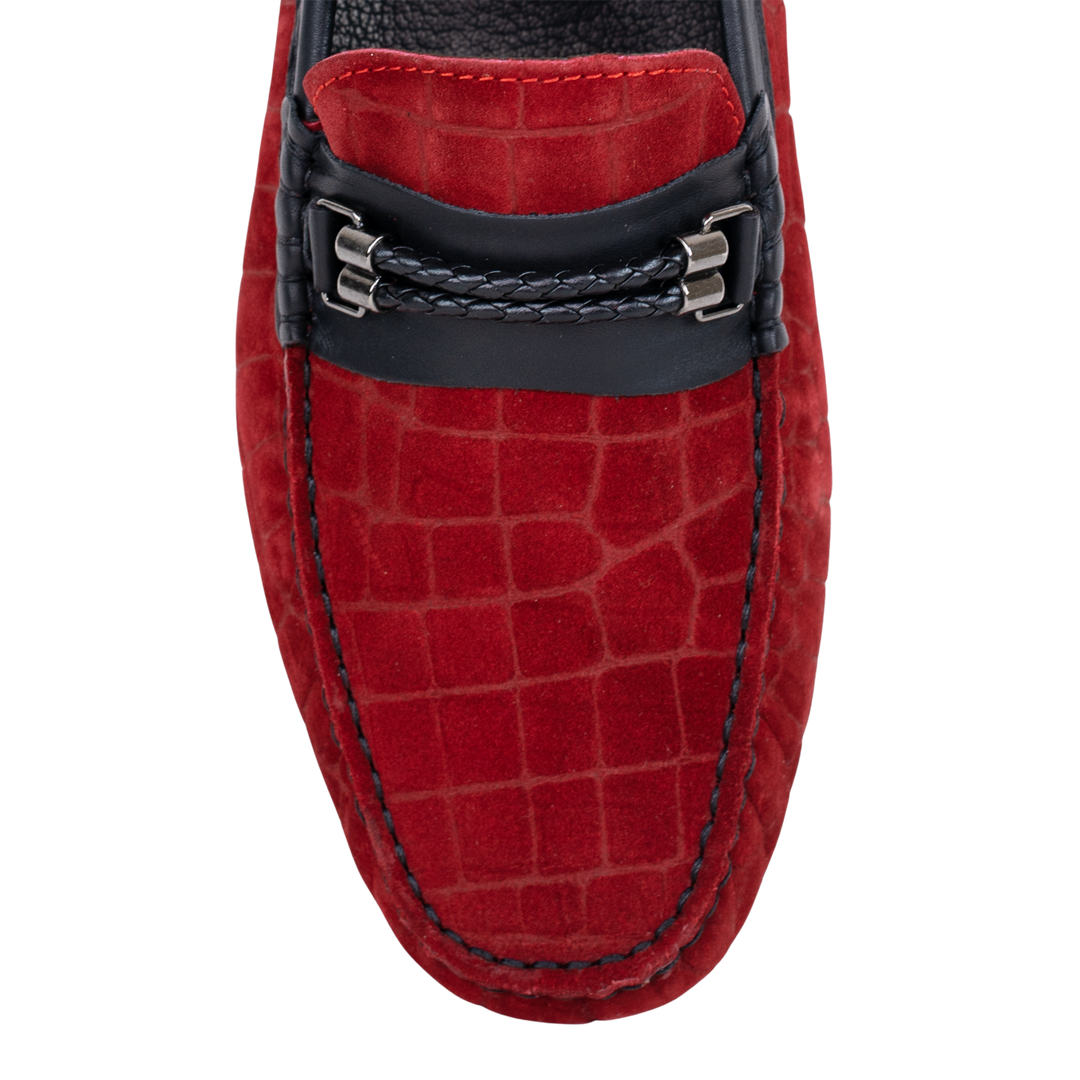 Oscar: Mocassin Homme - Daim Rouge