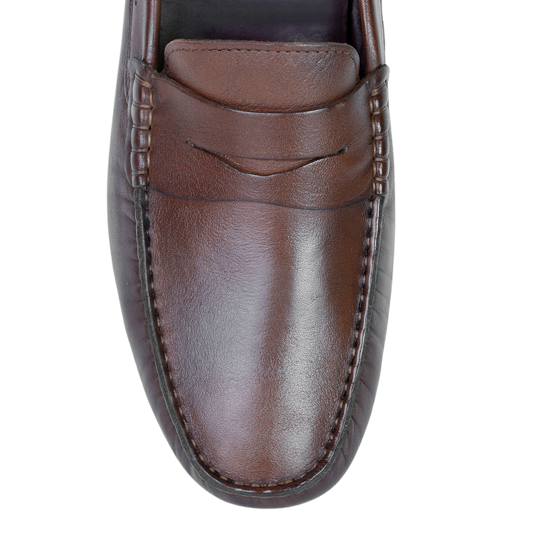 Gary: Mocassin Homme - Cuir Marron