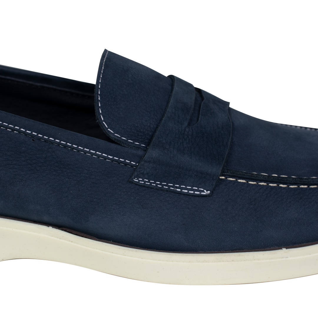 Alan: Mocassin Homme - Gomme Bleu