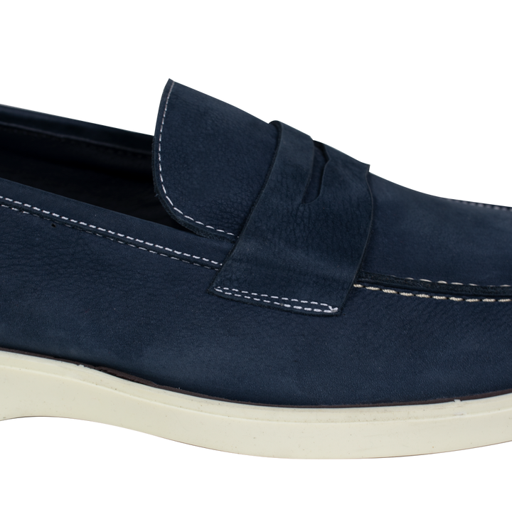 Alan: Mocassin Homme - Gomme Bleu