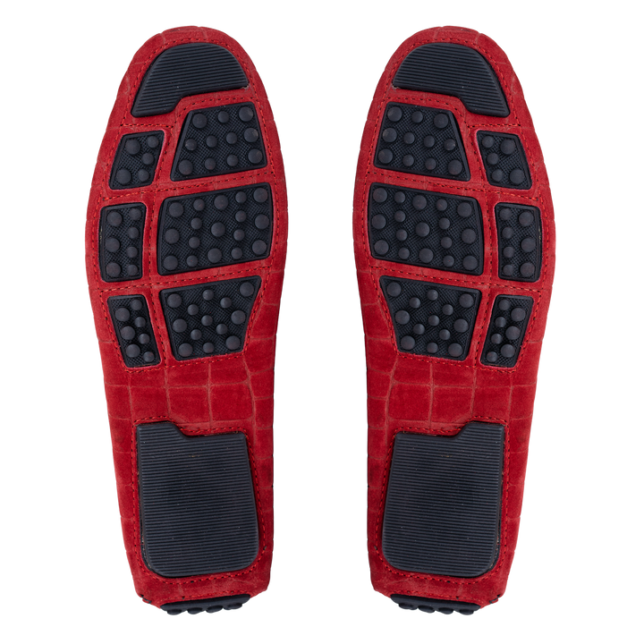 Oscar: Mocassin Homme - Daim Rouge